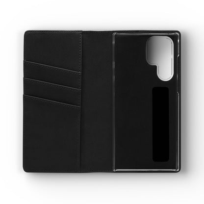 Unboards Cosmic Flip Case — Retro Space Tech Wallet Cover