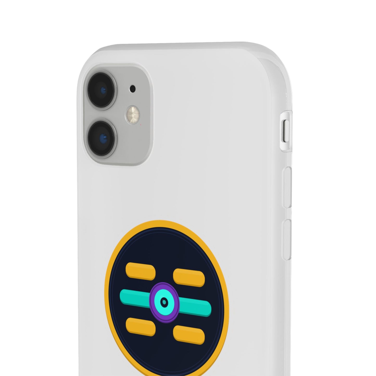 The Boards Shop Clear Phone Case with Colorful Tech Emblem