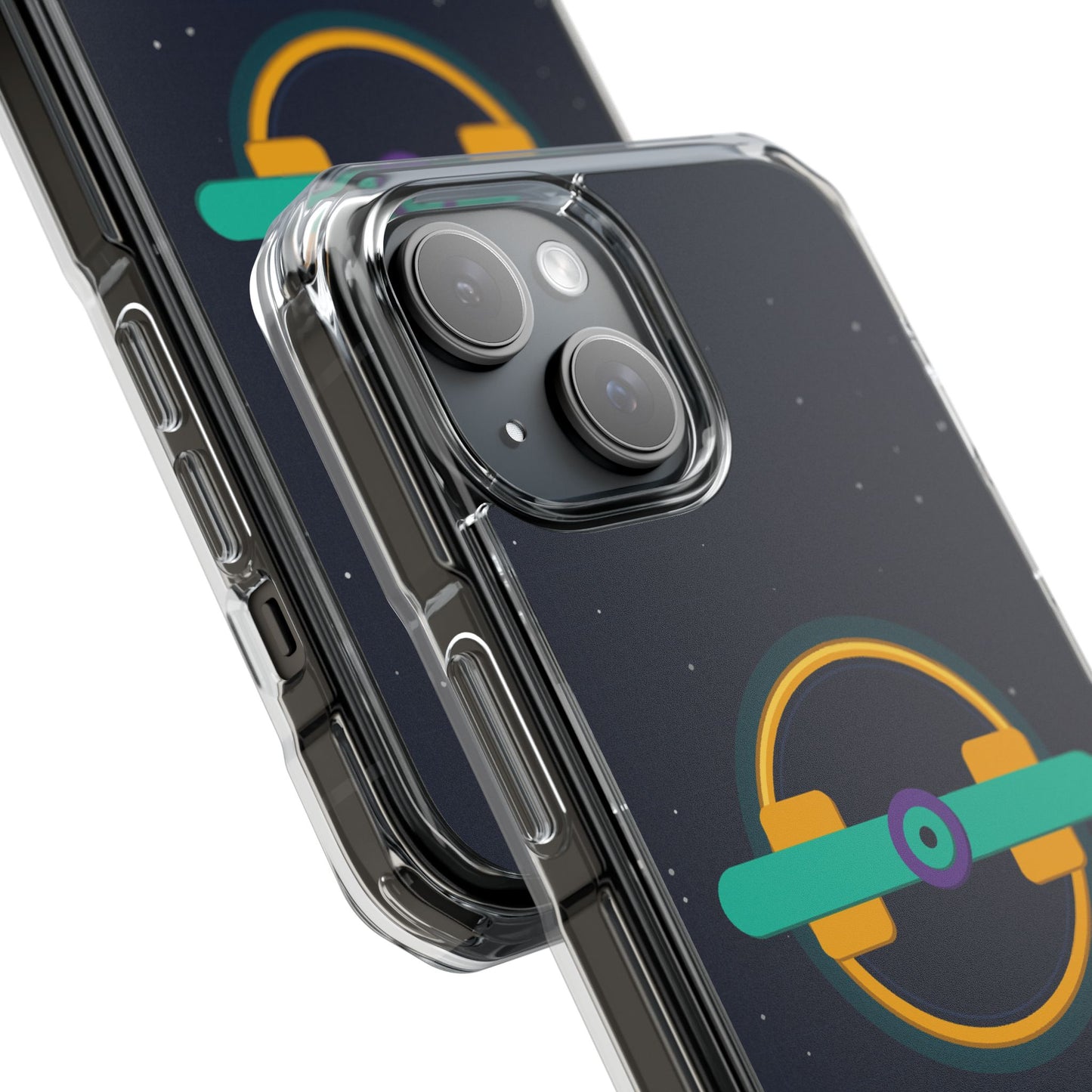 The Boards Shop Clear Magnetic Phone Case — Retro Space Target
