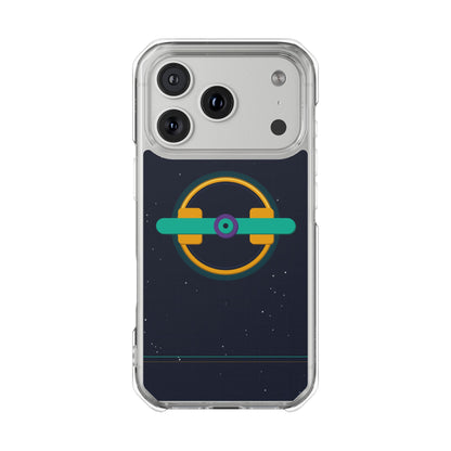 The Boards Shop Clear Magnetic Phone Case — Retro Space Target