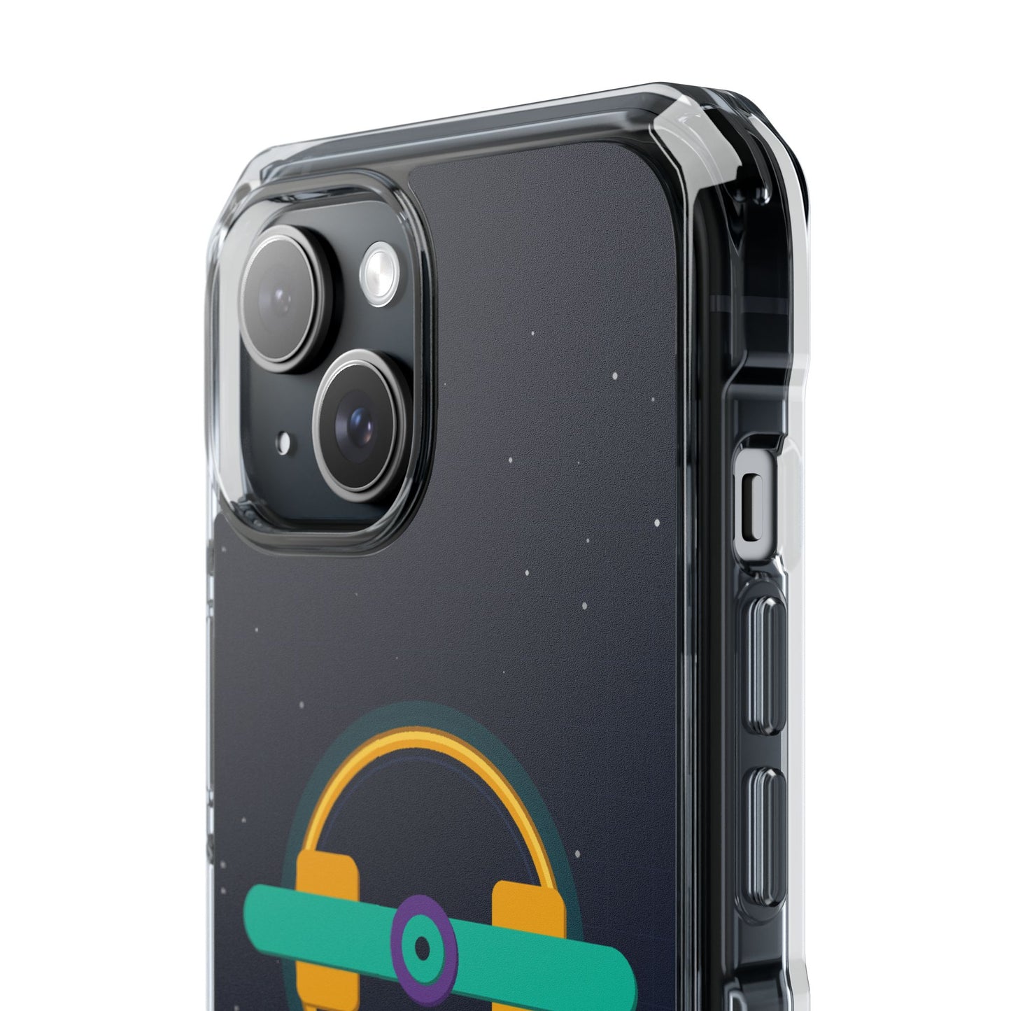 The Boards Shop Clear Magnetic Phone Case — Retro Space Target