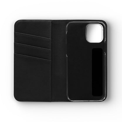 Unboards Cosmic Flip Case — Retro Space Tech Wallet Cover