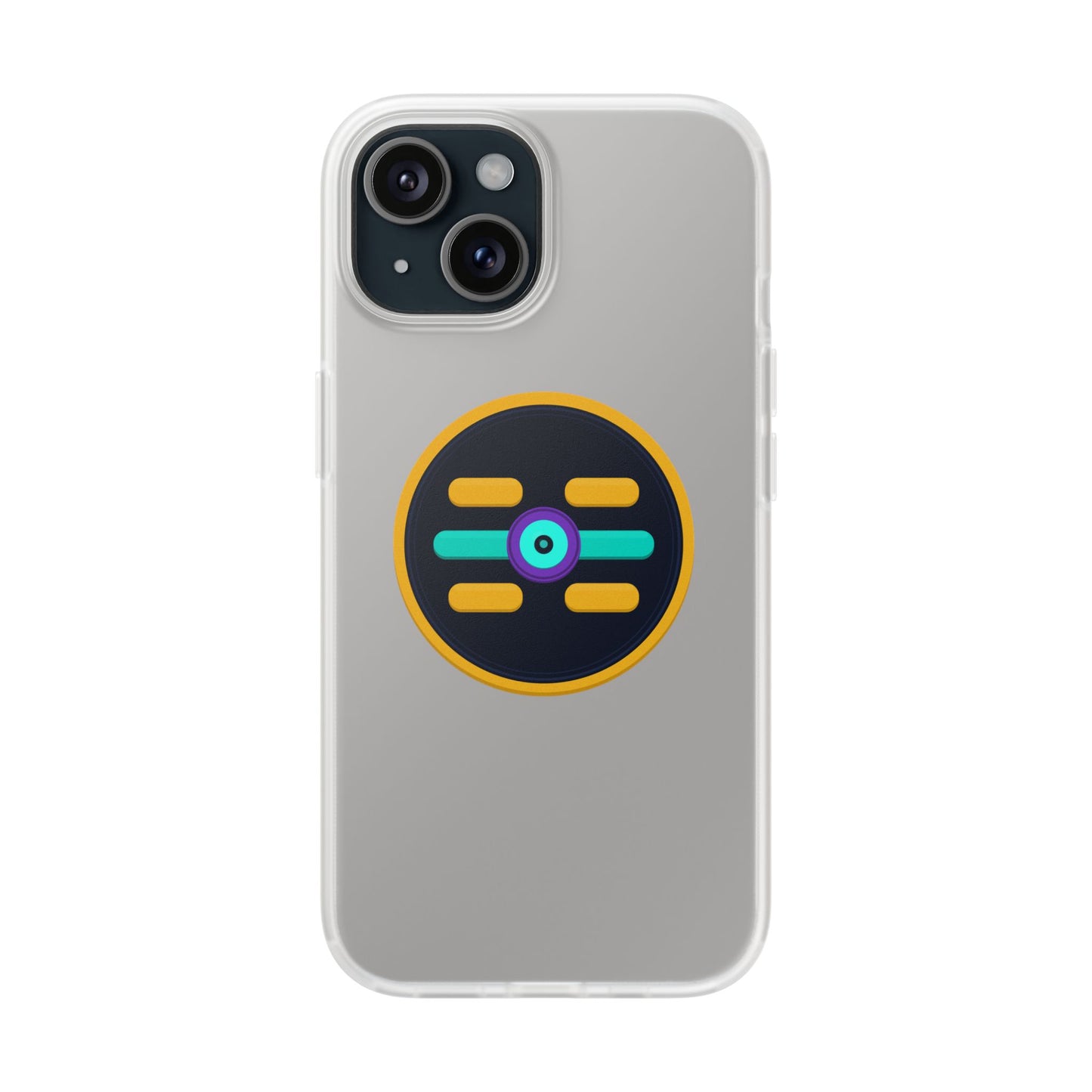 The Boards Shop Clear Phone Case with Colorful Tech Emblem