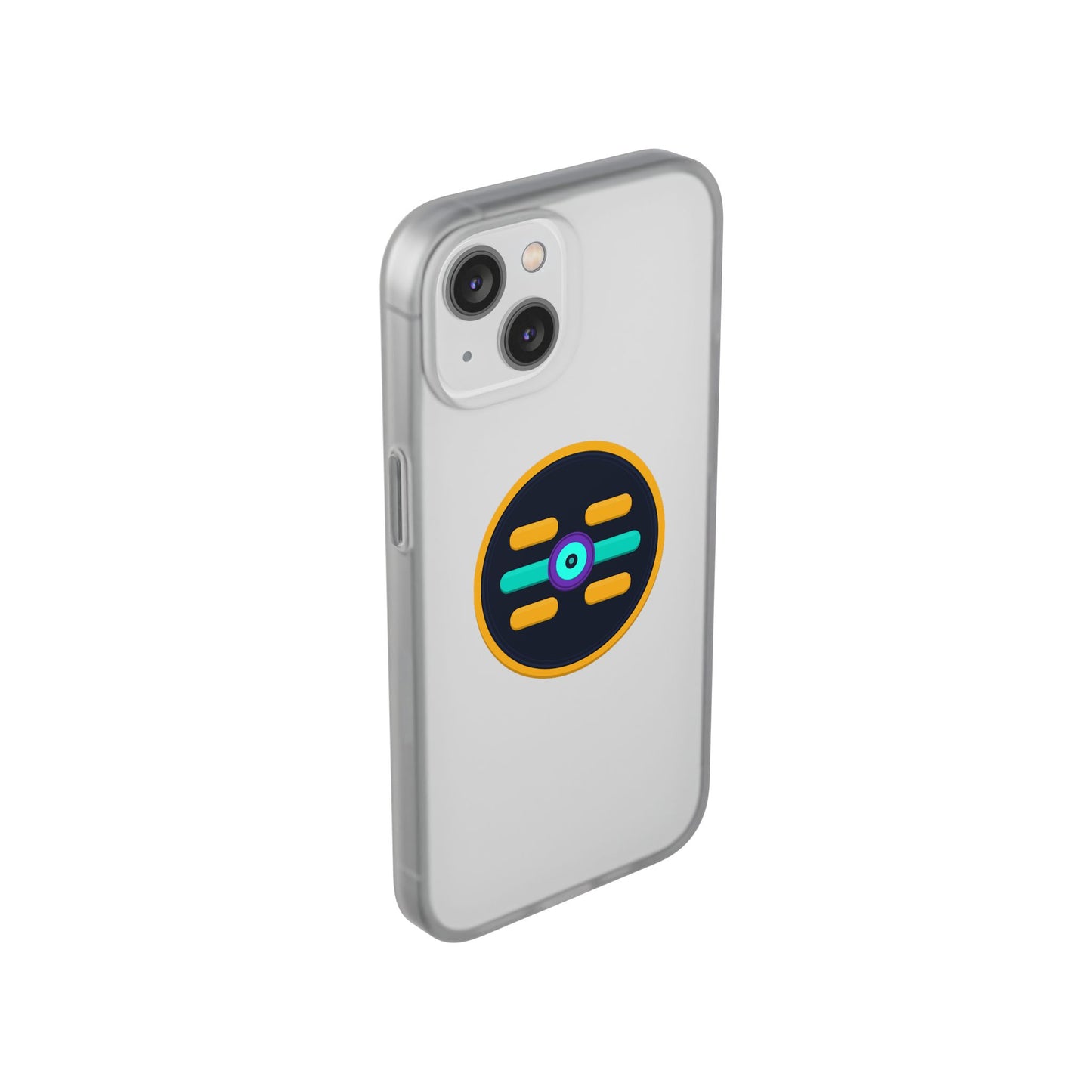 The Boards Shop Clear Phone Case with Colorful Tech Emblem