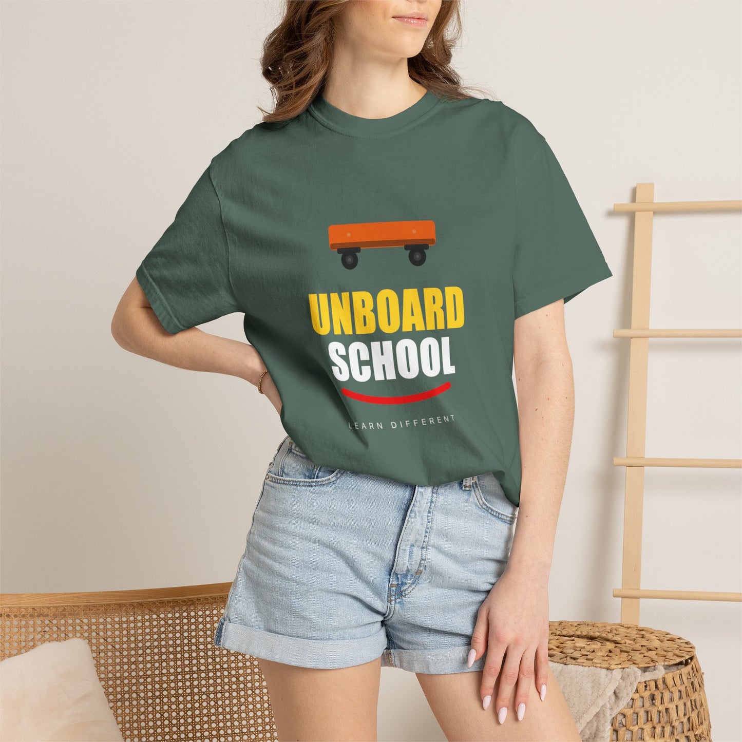 Unboard Skateboard T‑Shirt — Minimal Retro Skate Graphic Tee