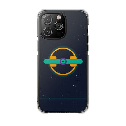The Boards Shop Clear Magnetic Phone Case — Retro Space Target