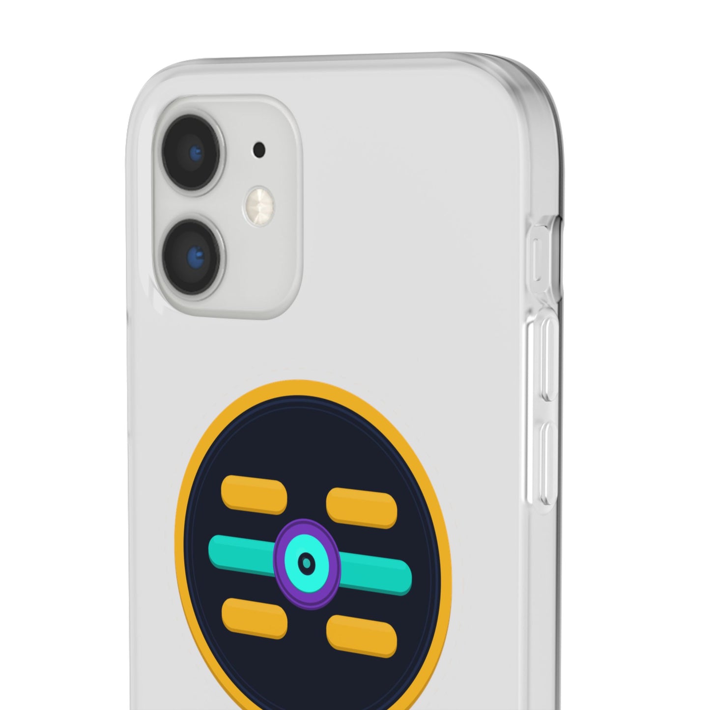 The Boards Shop Clear Phone Case with Colorful Tech Emblem