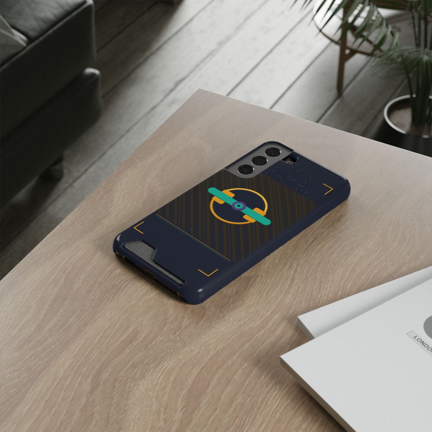 Blaise Series Wallet Phone Case — Retro Geometric Target