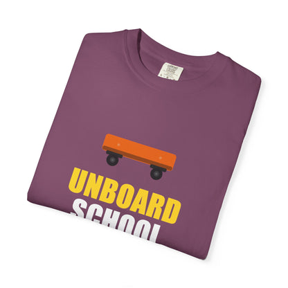 Unboard Skateboard T‑Shirt — Minimal Retro Skate Graphic Tee