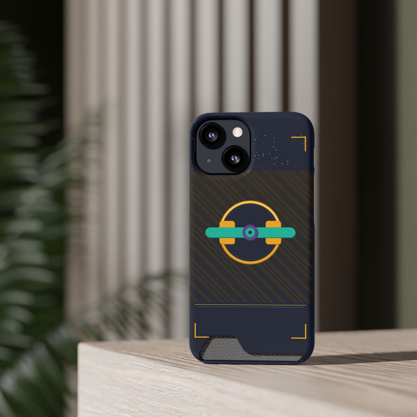 Blaise Series Wallet Phone Case — Retro Geometric Target