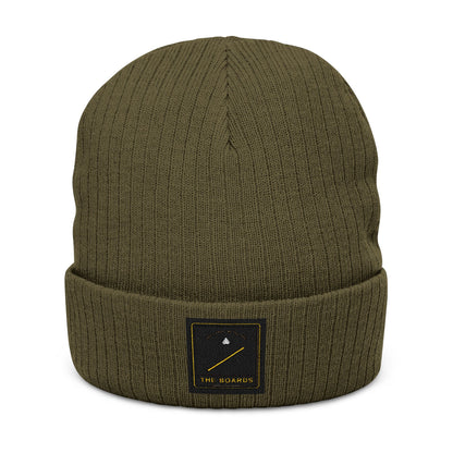 The Boards Embroidered Ribbed Beanie — Snowboard Culture Knit Hat