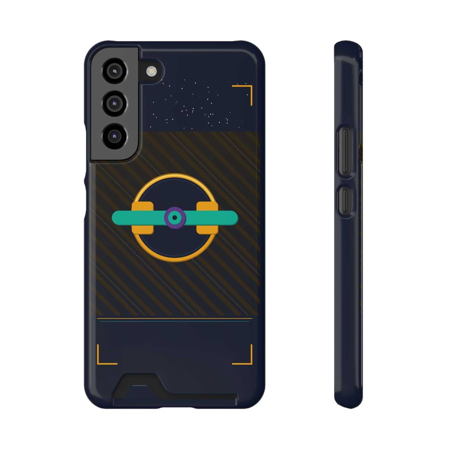 Blaise Series Wallet Phone Case — Retro Geometric Target