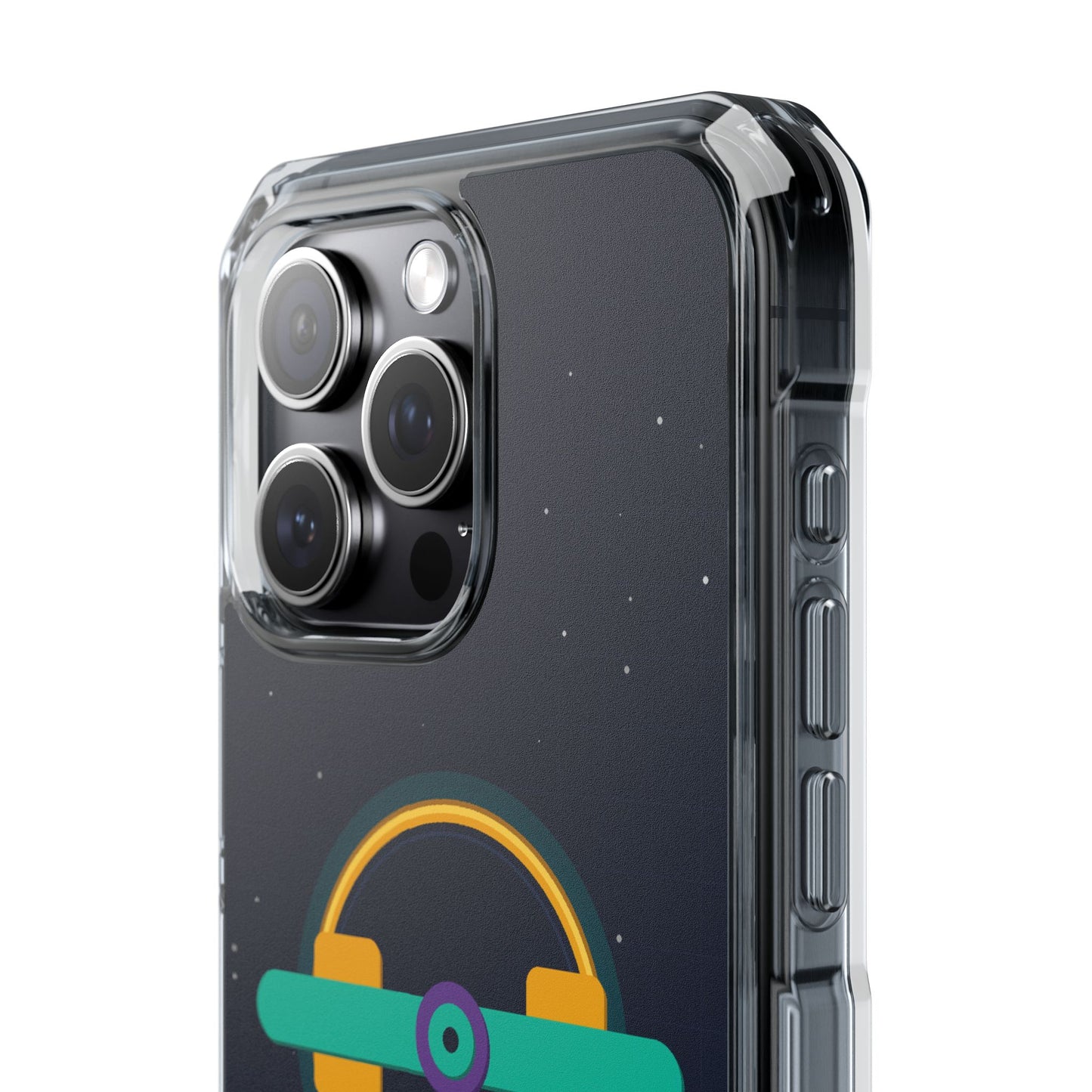 The Boards Shop Clear Magnetic Phone Case — Retro Space Target