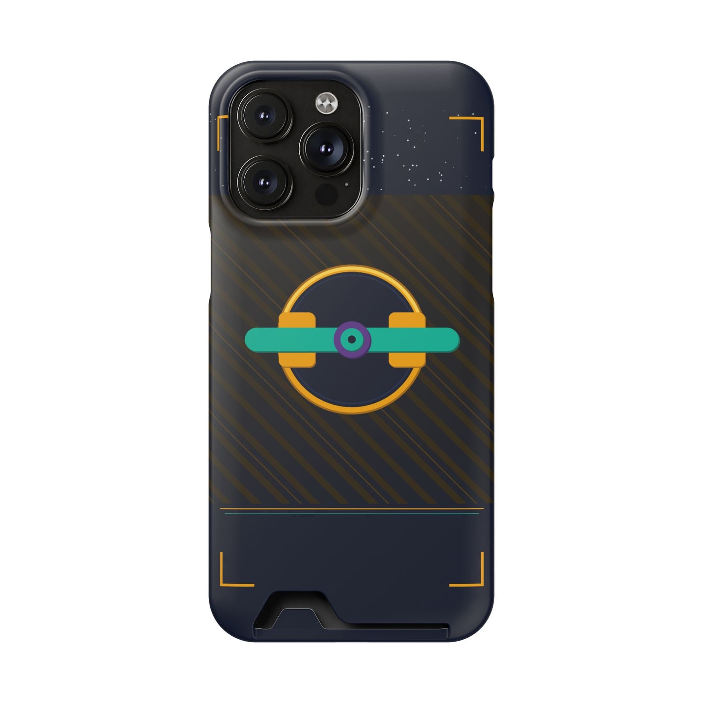 Blaise Series Wallet Phone Case — Retro Geometric Target