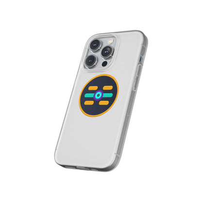 The Boards Shop Clear Phone Case with Colorful Tech Emblem