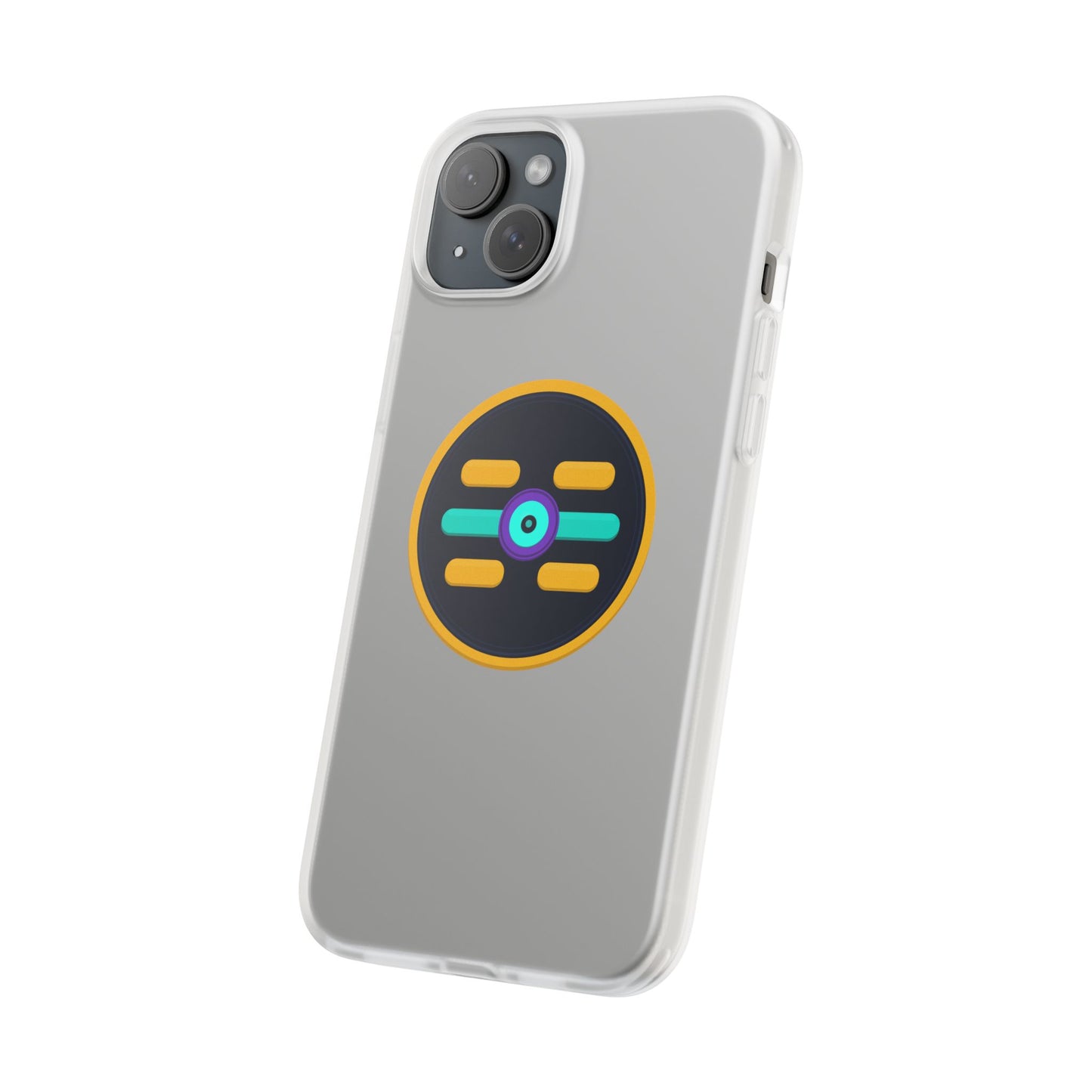 The Boards Shop Clear Phone Case with Colorful Tech Emblem