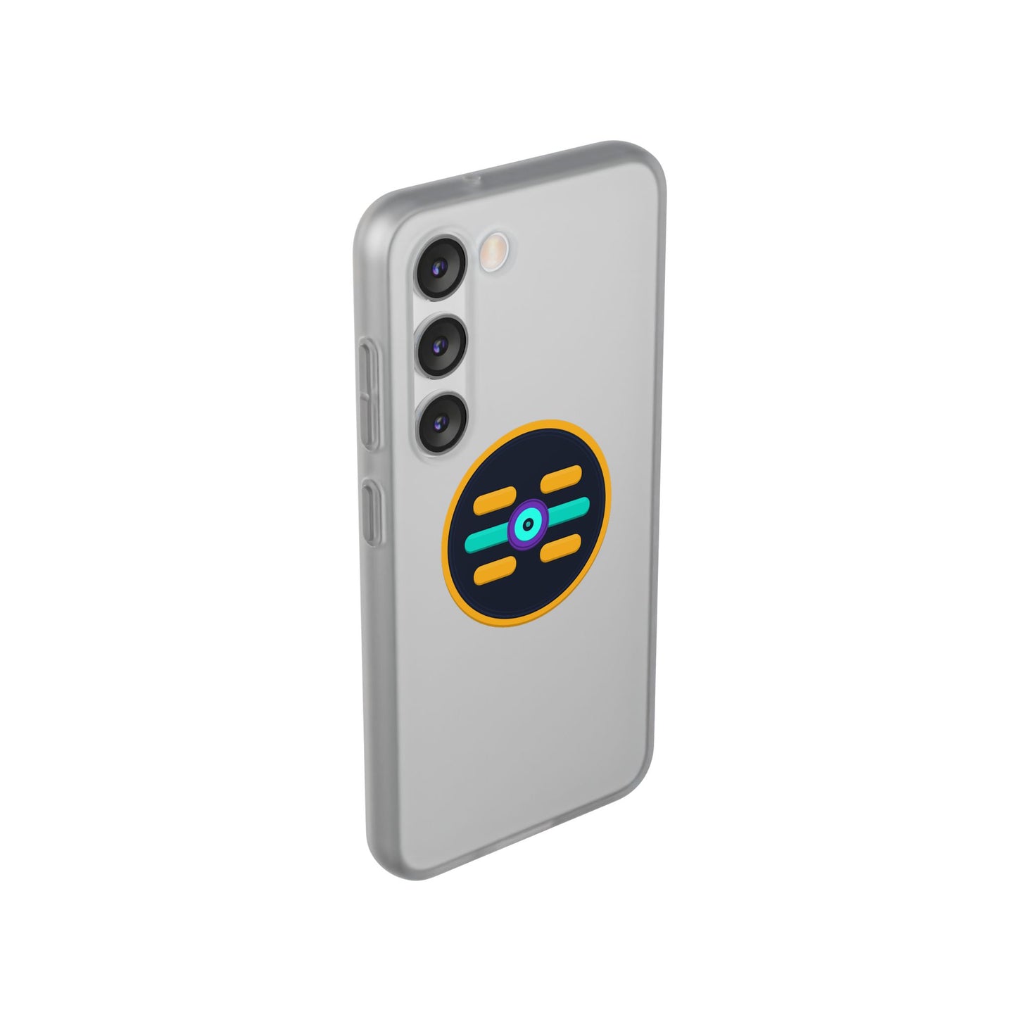 The Boards Shop Clear Phone Case with Colorful Tech Emblem