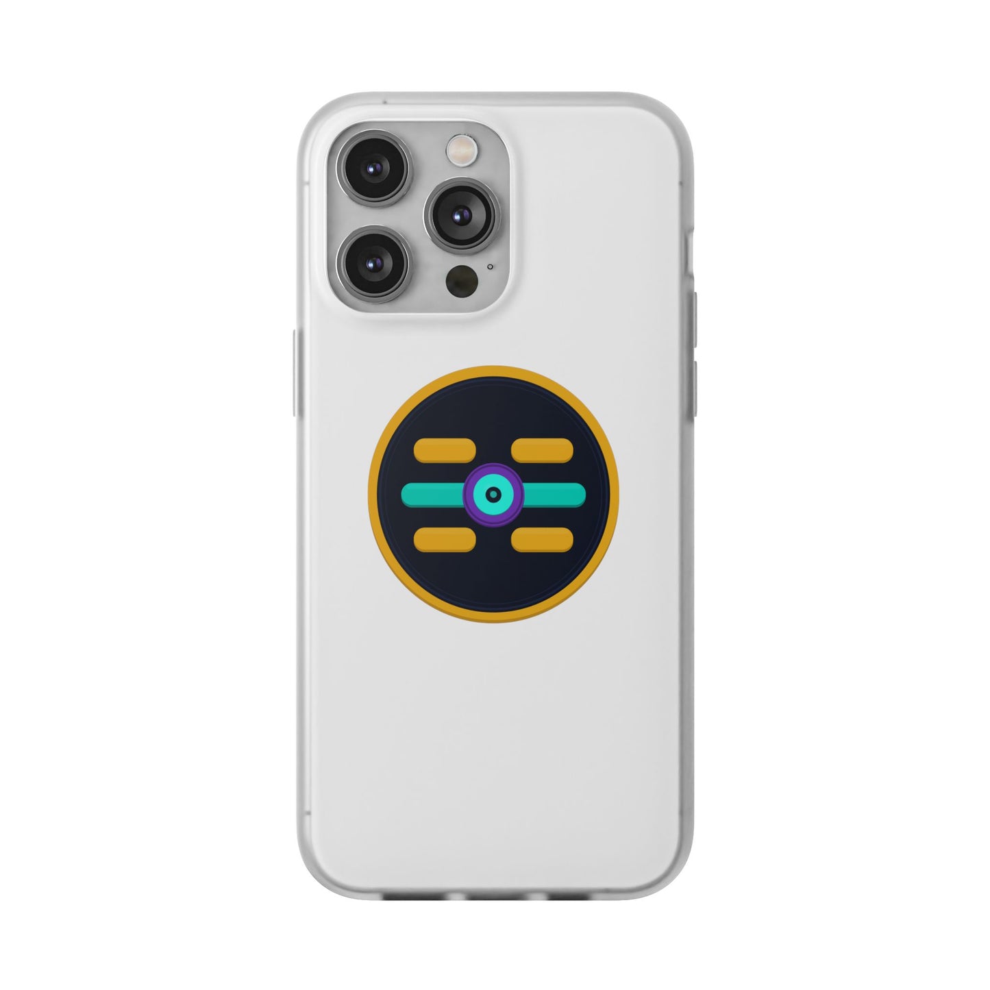 The Boards Shop Clear Phone Case with Colorful Tech Emblem