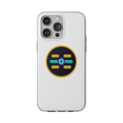 The Boards Shop Clear Phone Case with Colorful Tech Emblem