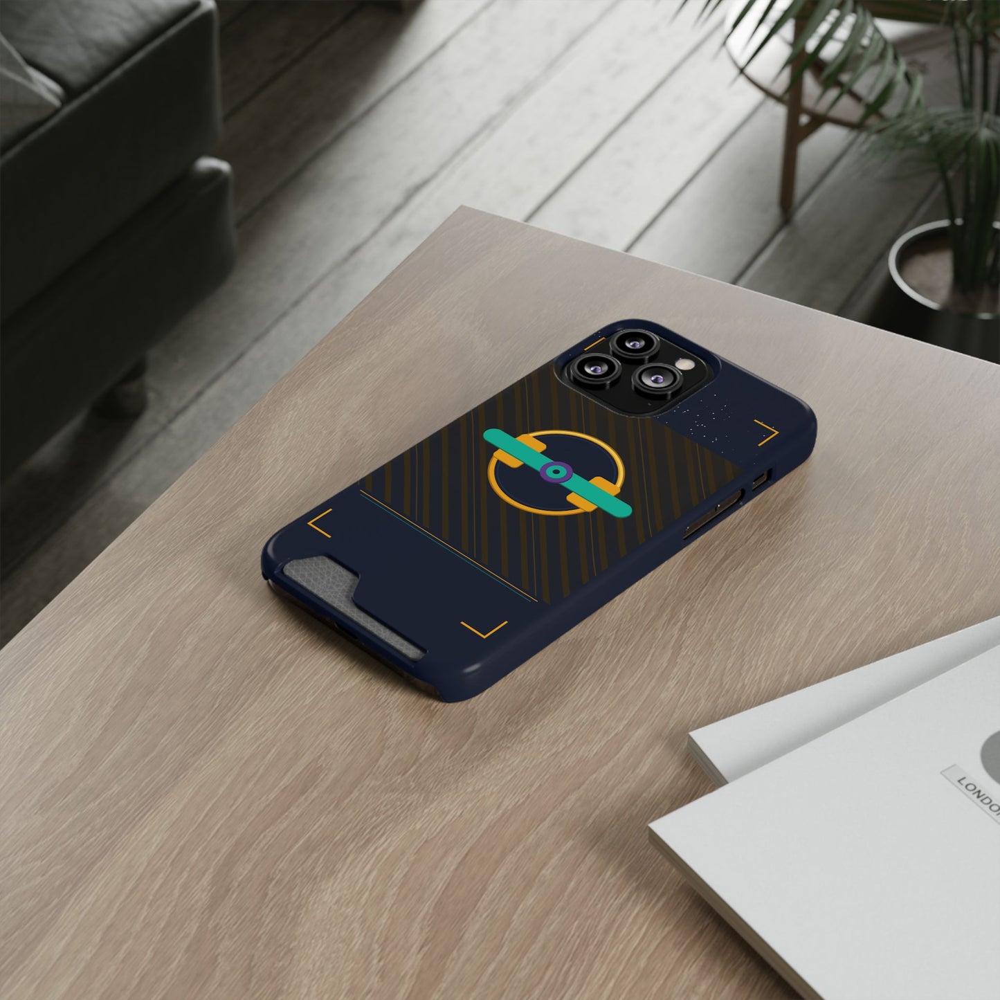 Blaise Series Wallet Phone Case — Retro Geometric Target