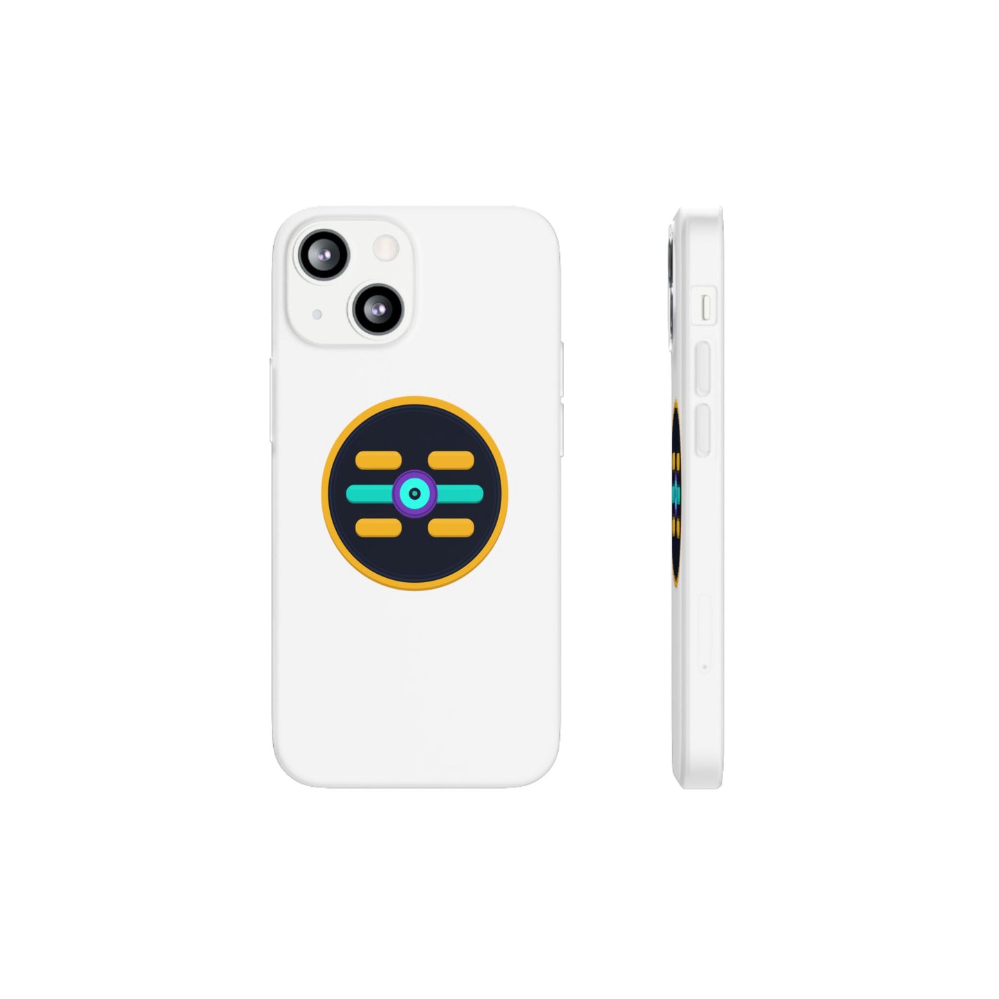 The Boards Shop Clear Phone Case with Colorful Tech Emblem