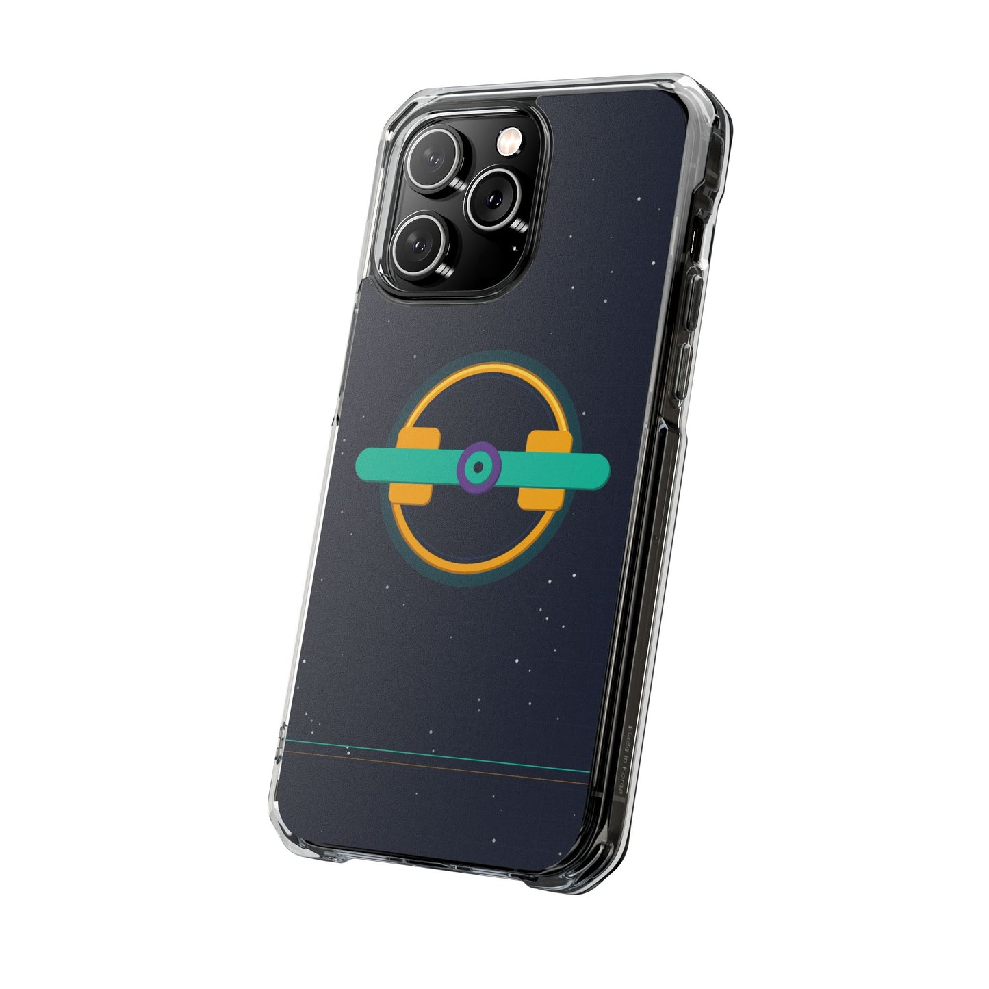 The Boards Shop Clear Magnetic Phone Case — Retro Space Target