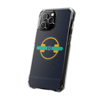 The Boards Shop Clear Magnetic Phone Case — Retro Space Target