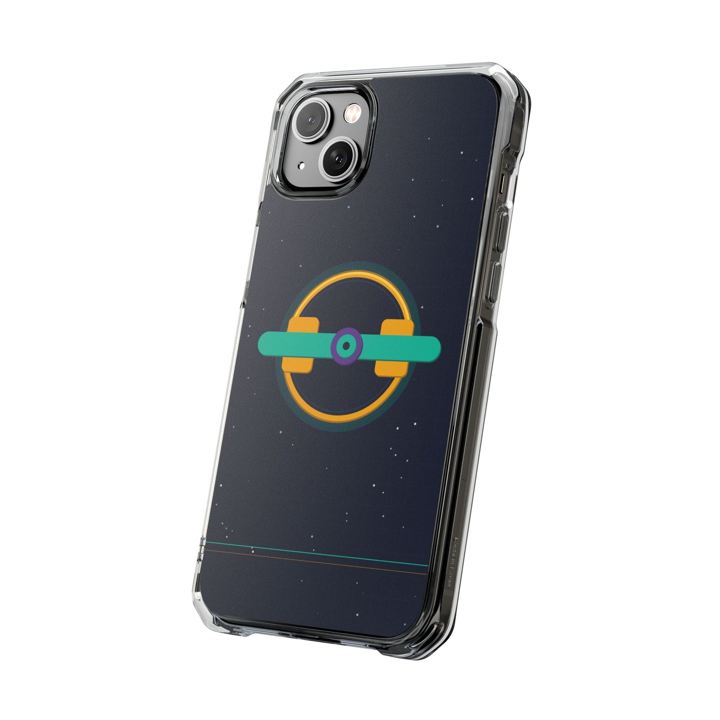 The Boards Shop Clear Magnetic Phone Case — Retro Space Target