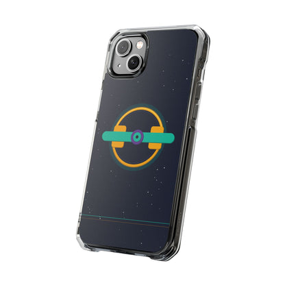 The Boards Shop Clear Magnetic Phone Case — Retro Space Target