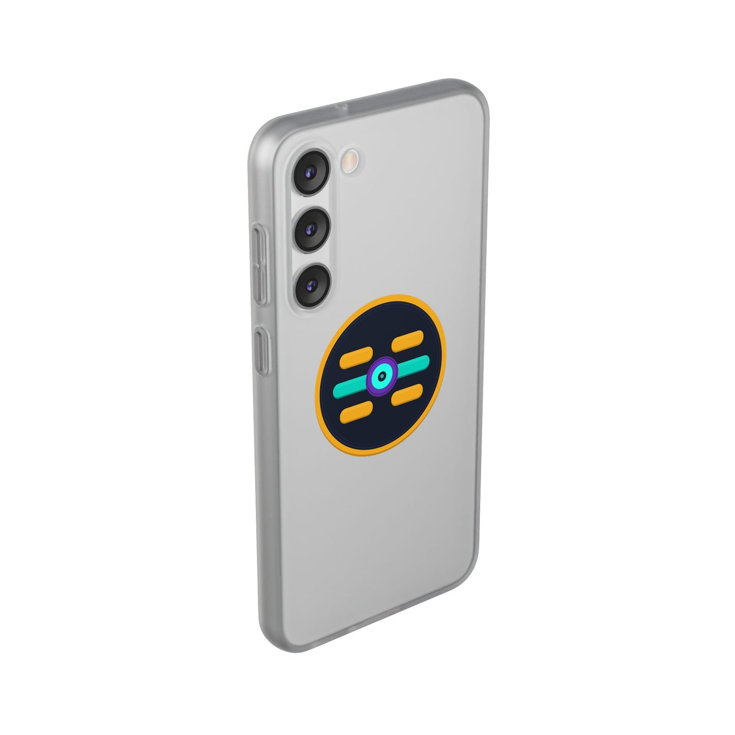 The Boards Shop Clear Phone Case with Colorful Tech Emblem