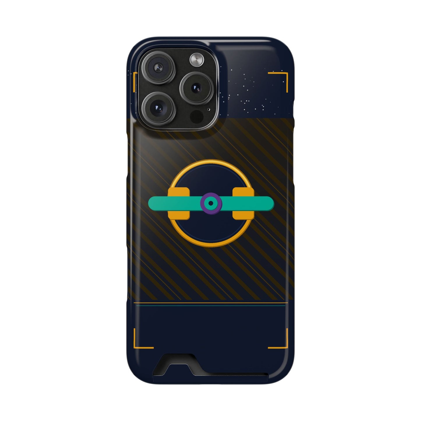 Blaise Series Wallet Phone Case — Retro Geometric Target