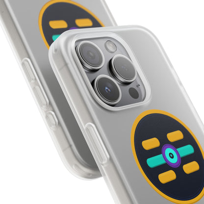 The Boards Shop Clear Phone Case with Colorful Tech Emblem