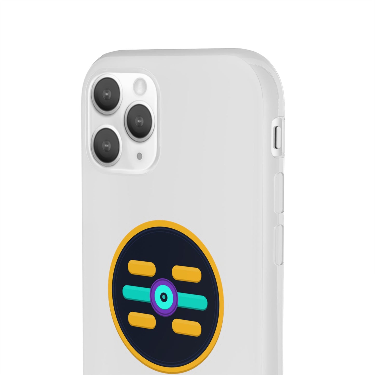 The Boards Shop Clear Phone Case with Colorful Tech Emblem