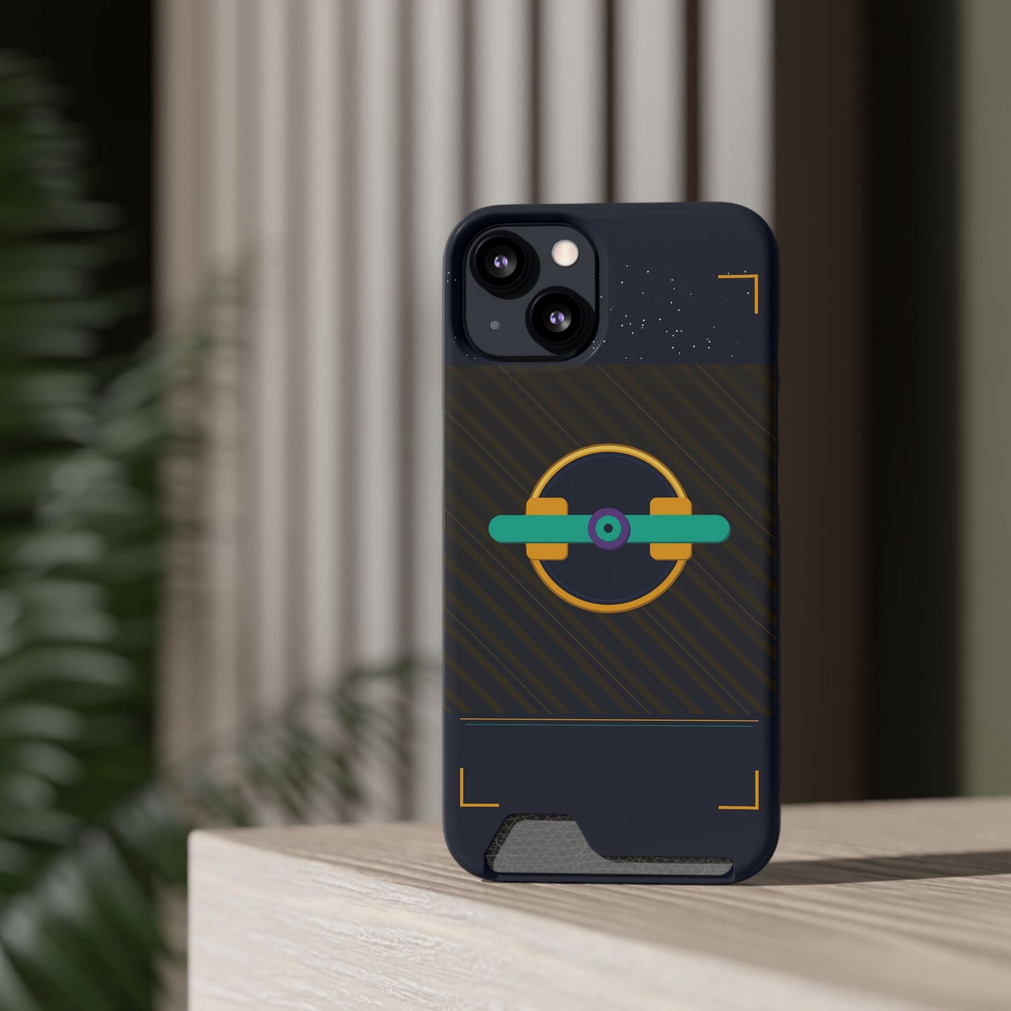 Blaise Series Wallet Phone Case — Retro Geometric Target