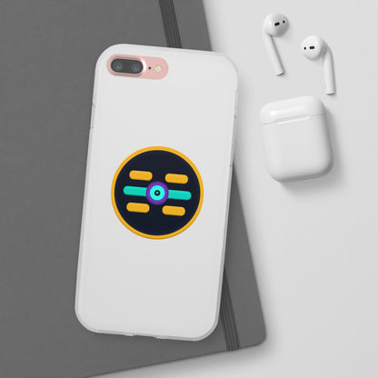 The Boards Shop Clear Phone Case with Colorful Tech Emblem
