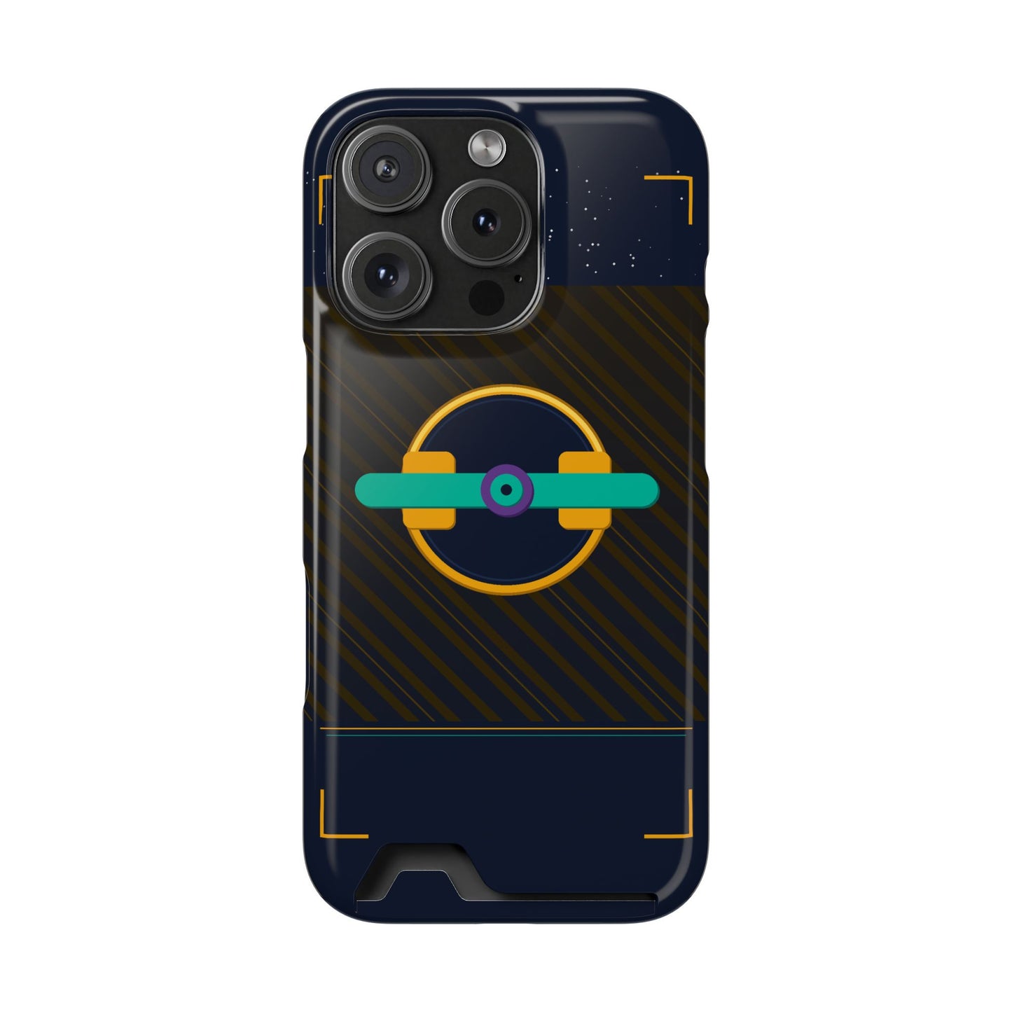 Blaise Series Wallet Phone Case — Retro Geometric Target