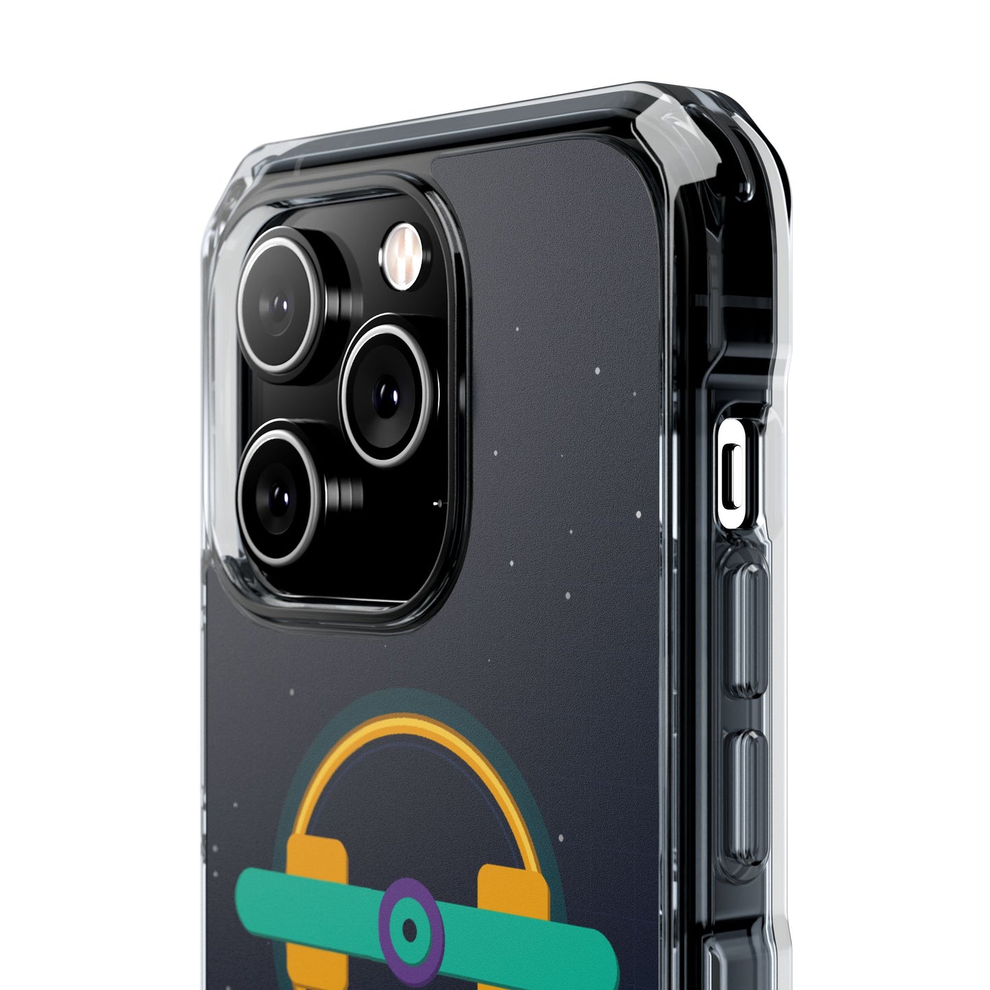 The Boards Shop Clear Magnetic Phone Case — Retro Space Target