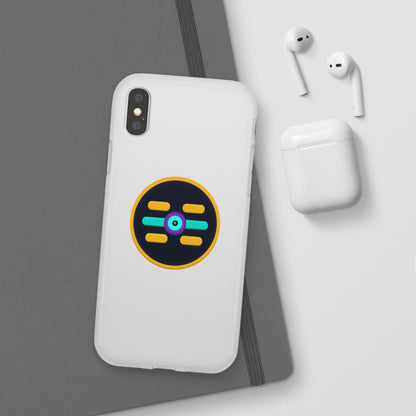 The Boards Shop Clear Phone Case with Colorful Tech Emblem