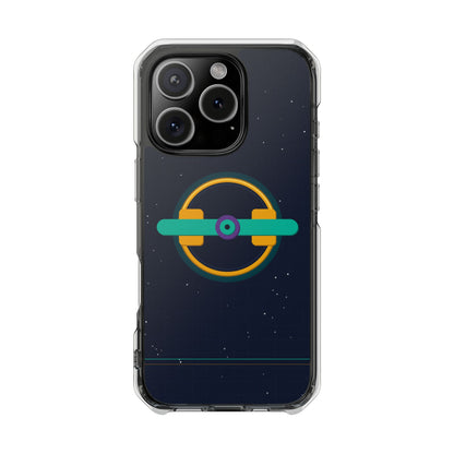 The Boards Shop Clear Magnetic Phone Case — Retro Space Target