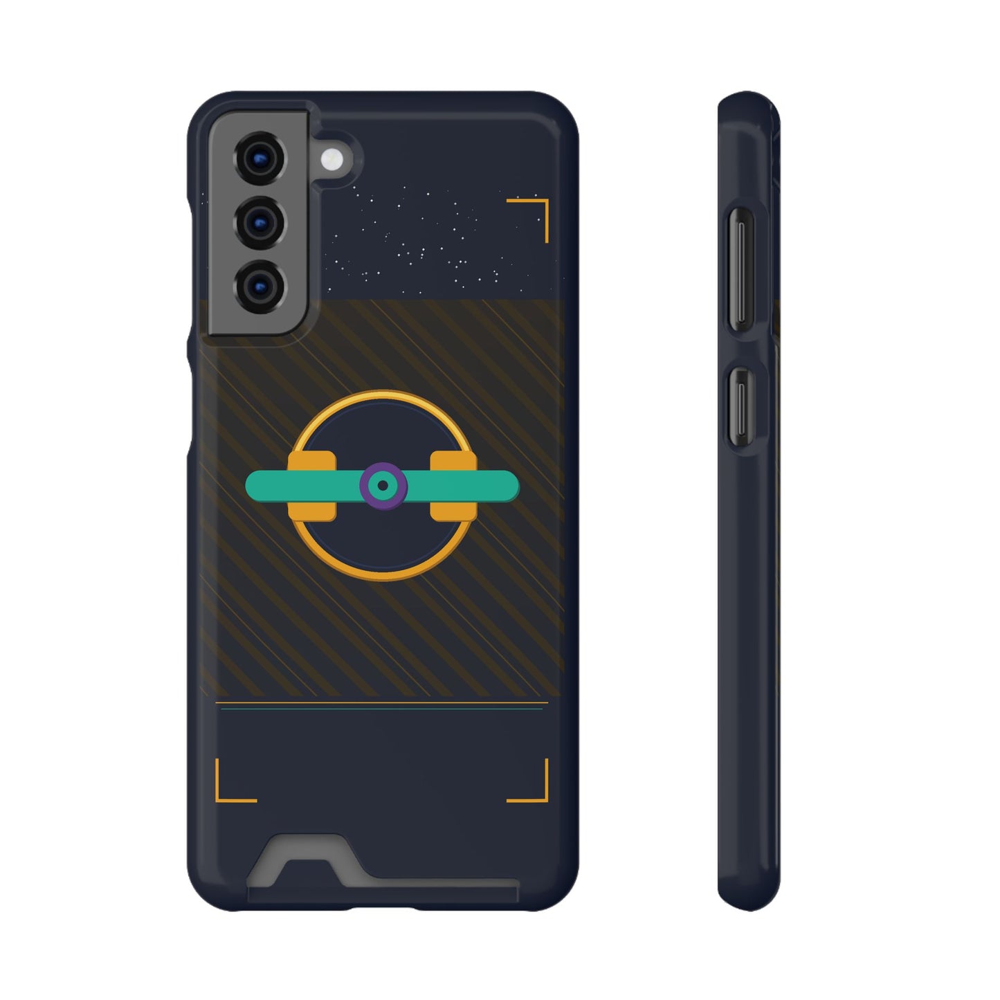 Blaise Series Wallet Phone Case — Retro Geometric Target