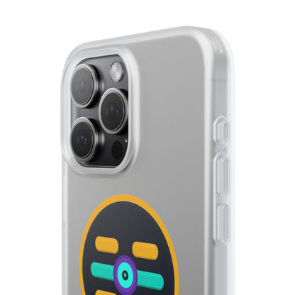 The Boards Shop Clear Phone Case with Colorful Tech Emblem