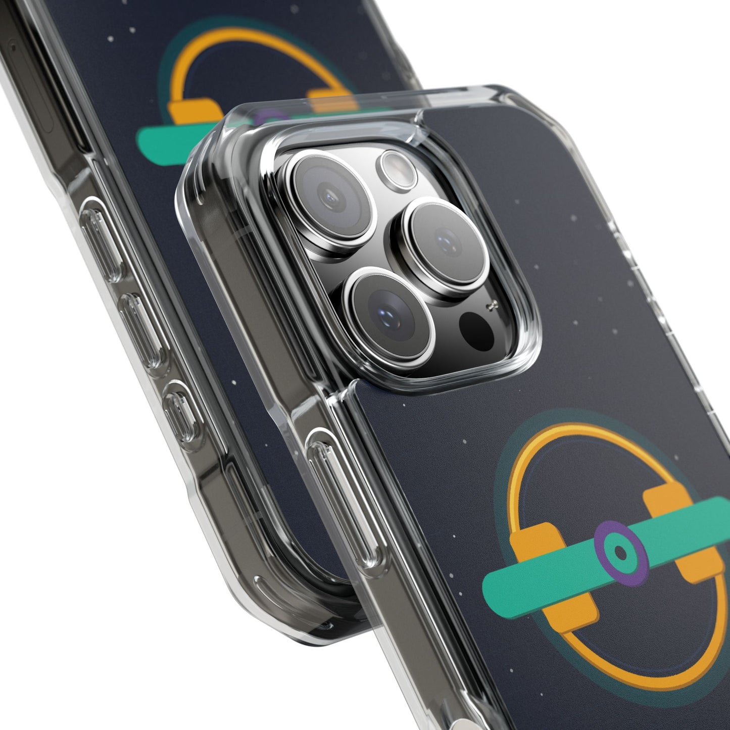 The Boards Shop Clear Magnetic Phone Case — Retro Space Target