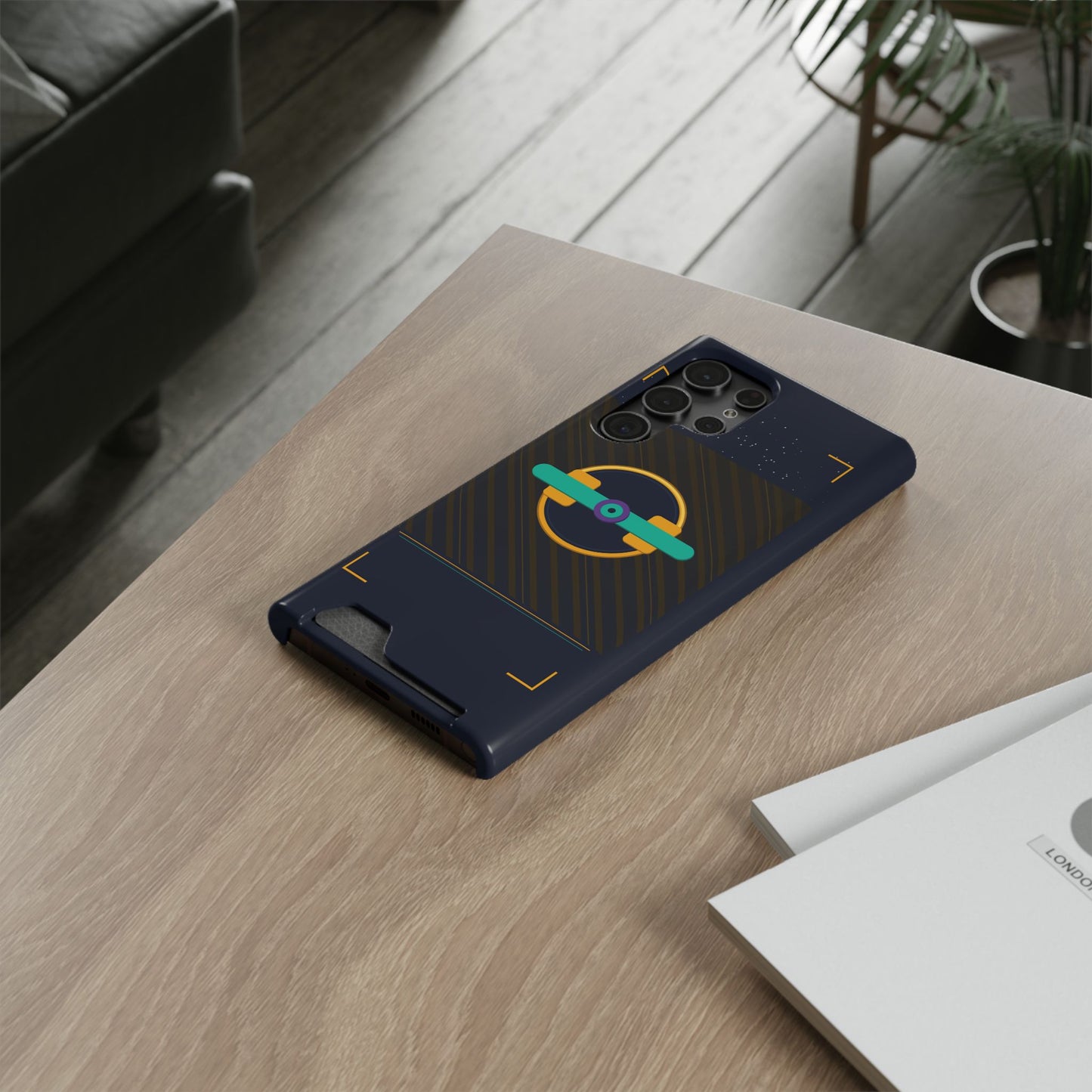 Blaise Series Wallet Phone Case — Retro Geometric Target