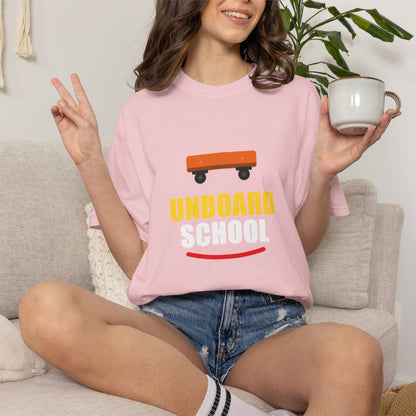 Unboard Skateboard T‑Shirt — Minimal Retro Skate Graphic Tee