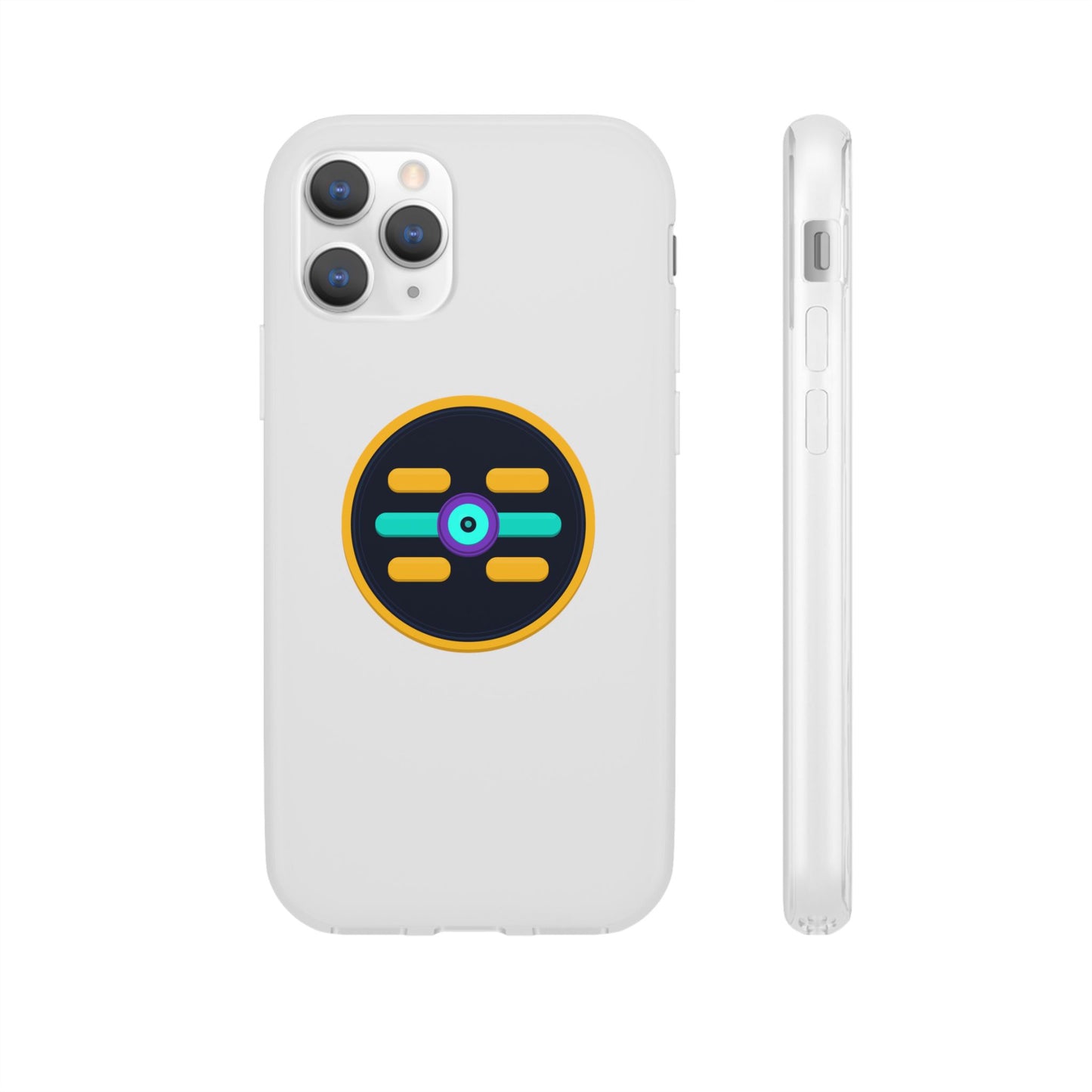 The Boards Shop Clear Phone Case with Colorful Tech Emblem