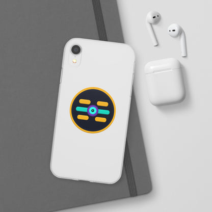 The Boards Shop Clear Phone Case with Colorful Tech Emblem