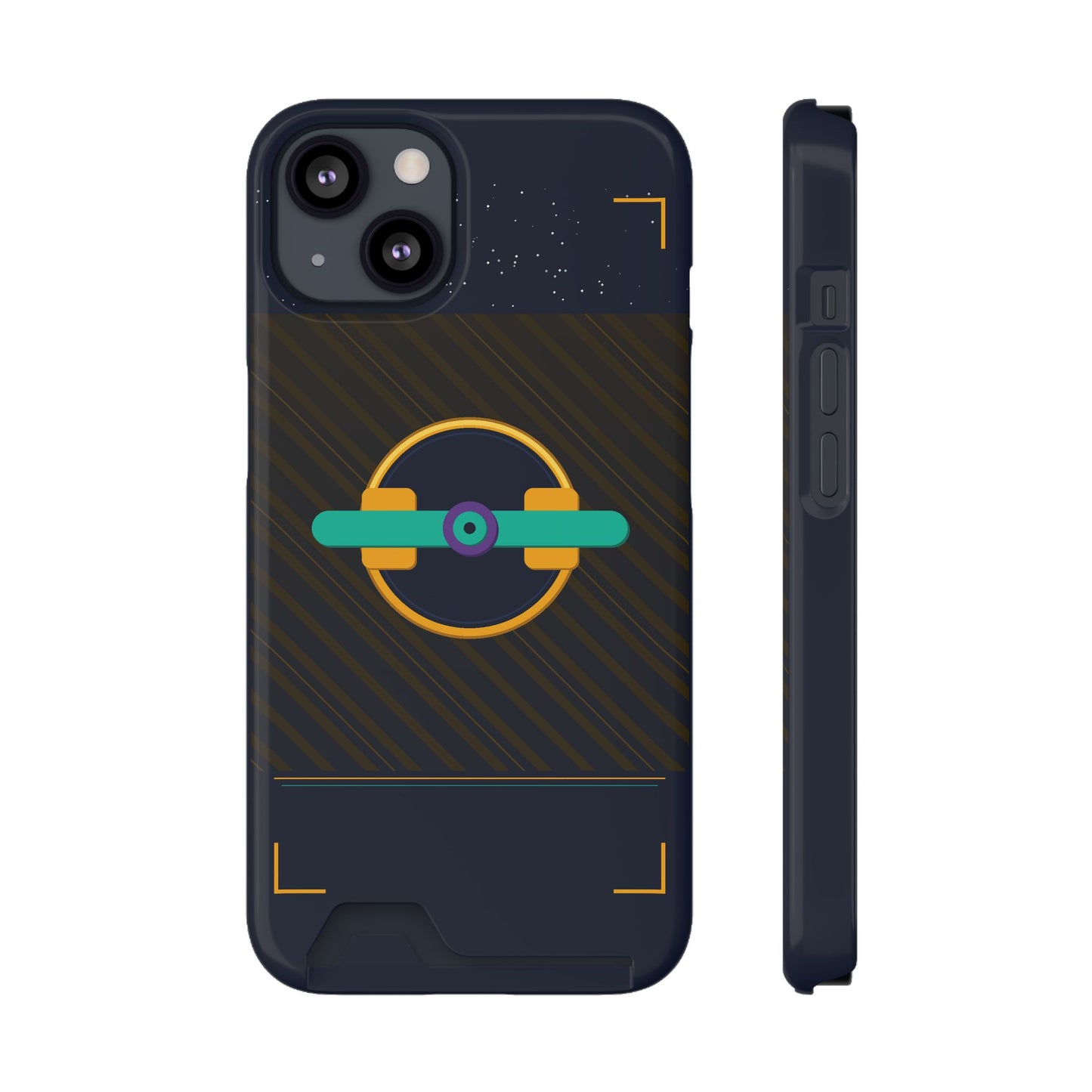Blaise Series Wallet Phone Case — Retro Geometric Target