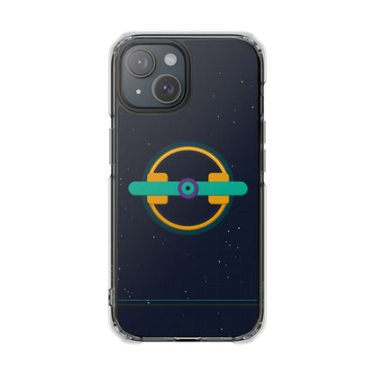 The Boards Shop Clear Magnetic Phone Case — Retro Space Target