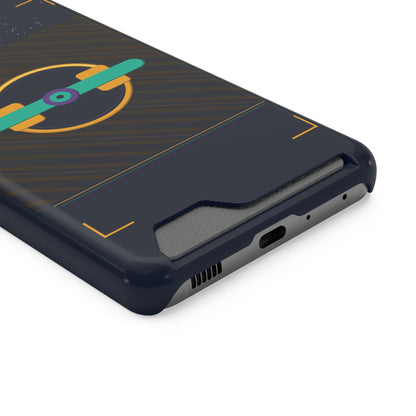 Blaise Series Wallet Phone Case — Retro Geometric Target