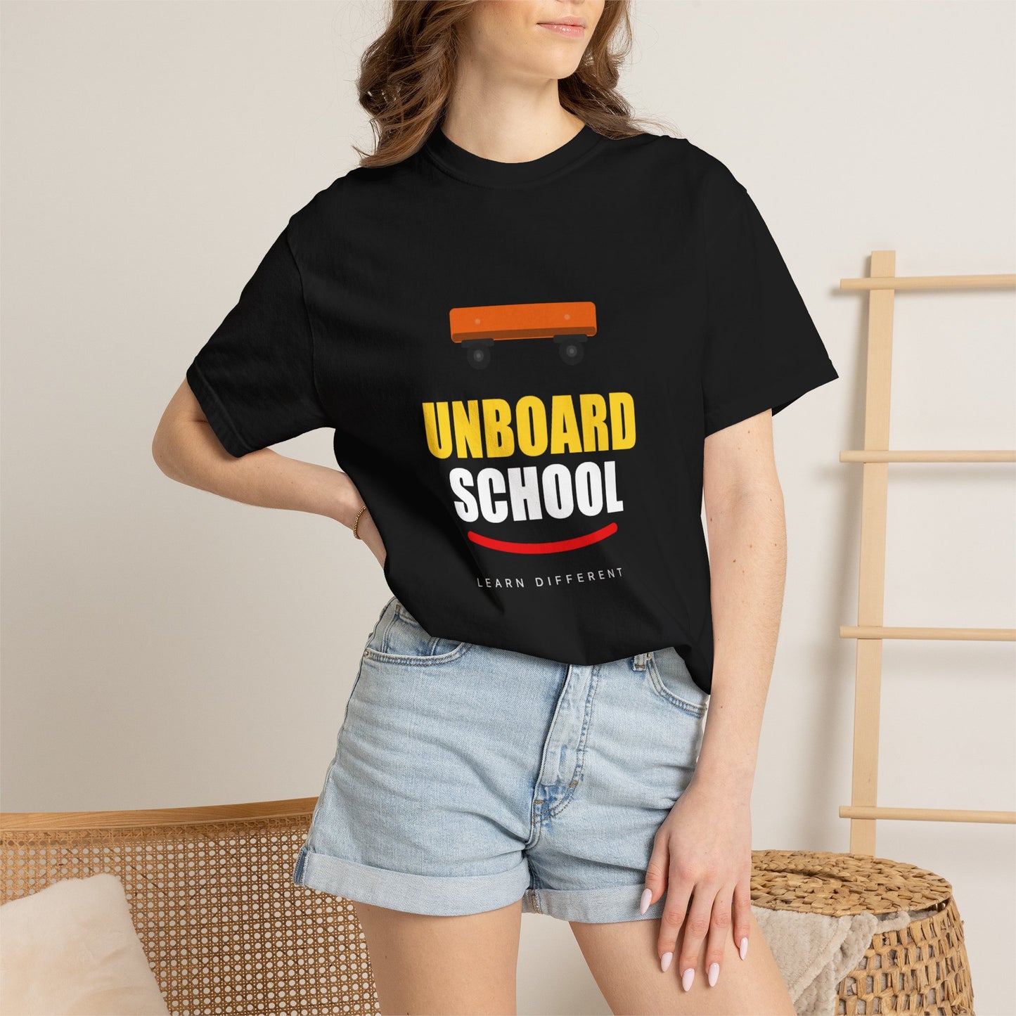 Unboard Skateboard T‑Shirt — Minimal Retro Skate Graphic Tee